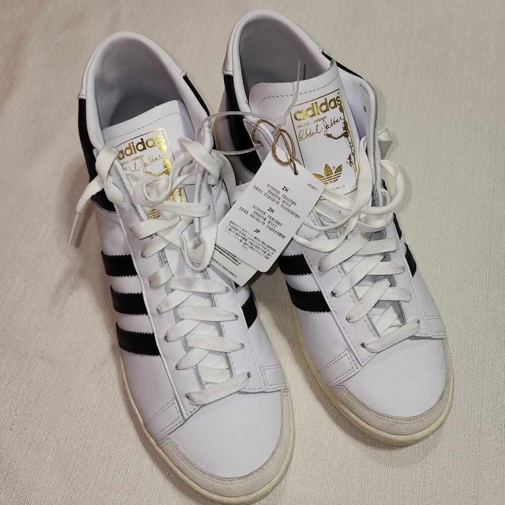 Adidas jabbar hi sneakers size 10.5 black/white